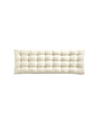 Tête de lit matelassée en coton couleur beige disponible en plusieurs tailles
