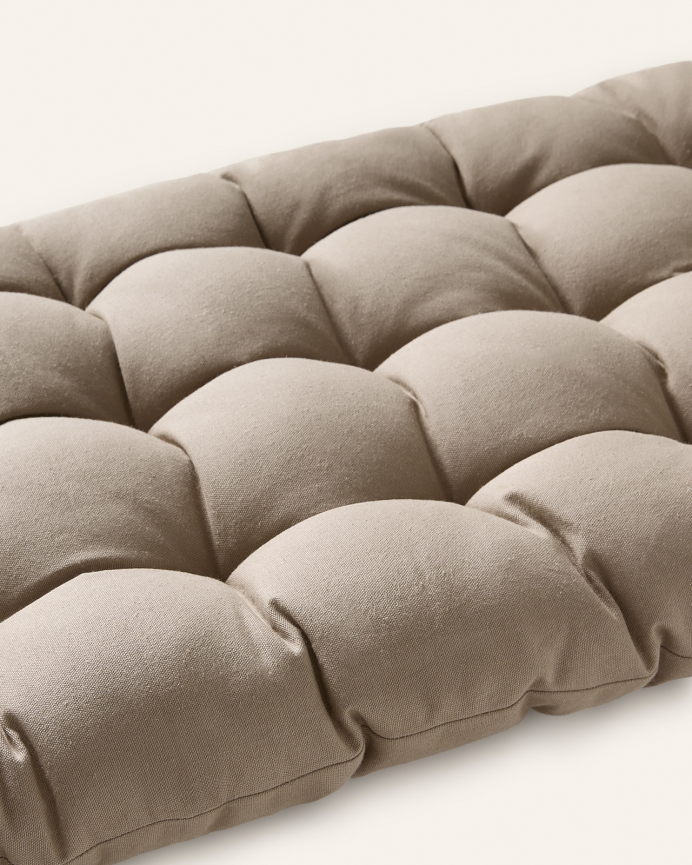 Tête de lit matelassée en coton couleur pierre disponible en plusieurs tailles