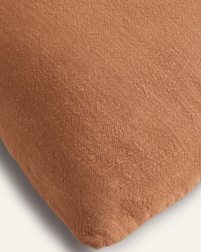 Housse de coussin vintage en coton couleur terre disponible en plusieurs tailles