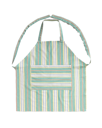 Tablier en coton turquoise 85x70 cm
