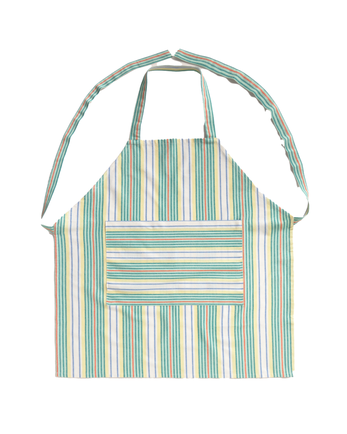 Tablier en coton turquoise 85x70 cm