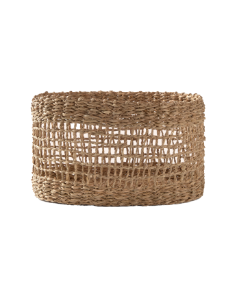 Panier en jonc de mer tressé disponible en différentes tailles
