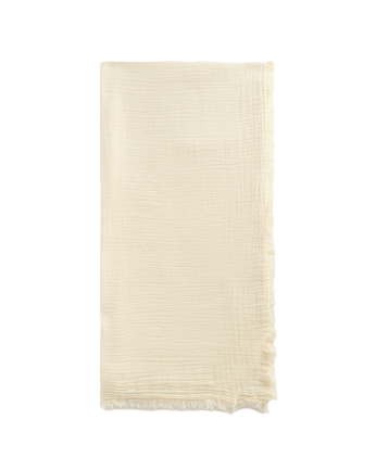 Nappe en coton mousseline écrue disponible en plusieurs tailles
