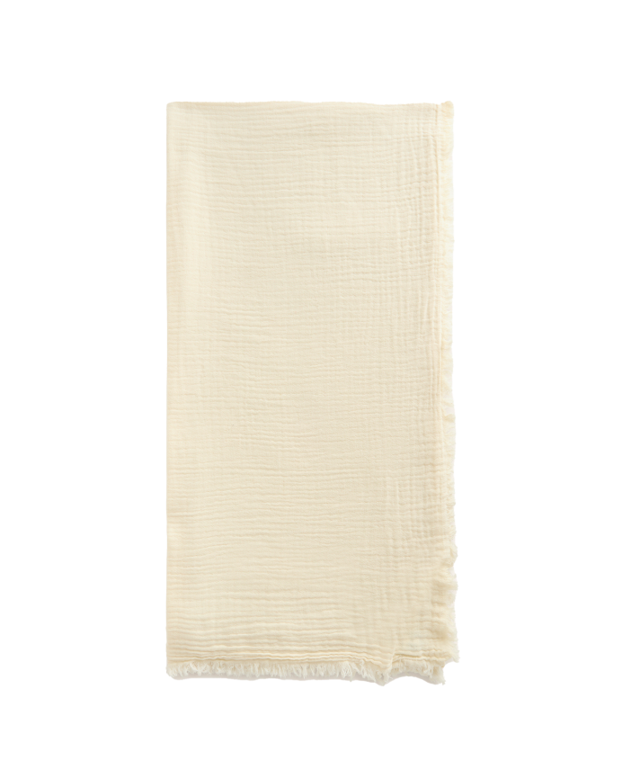 Nappe en coton mousseline écrue disponible en plusieurs tailles