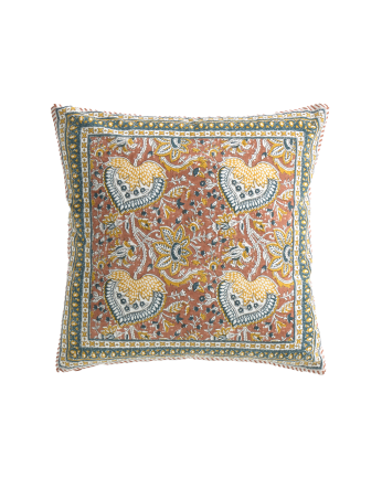Housse de coussin imprimée en coton disponible en plusieurs tailles