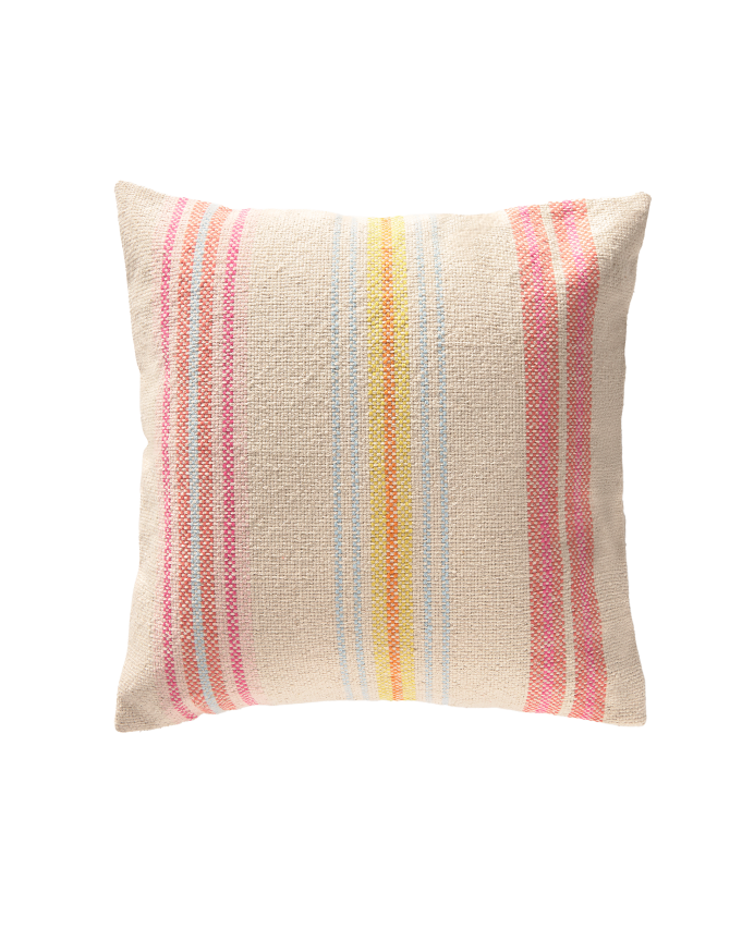 Housse de coussin multicolore en coton disponible en plusieurs tailles