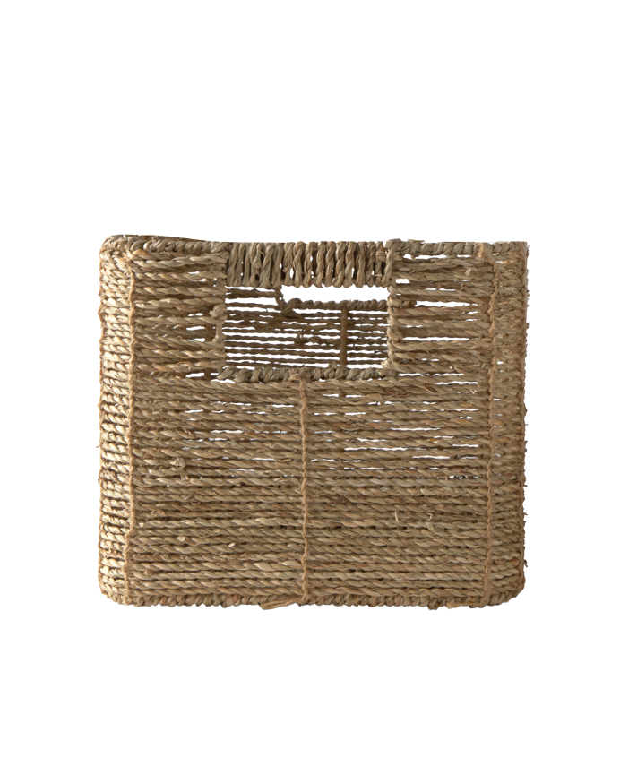 Panier rectangulaire en jonc de mer 32x23x20 cm