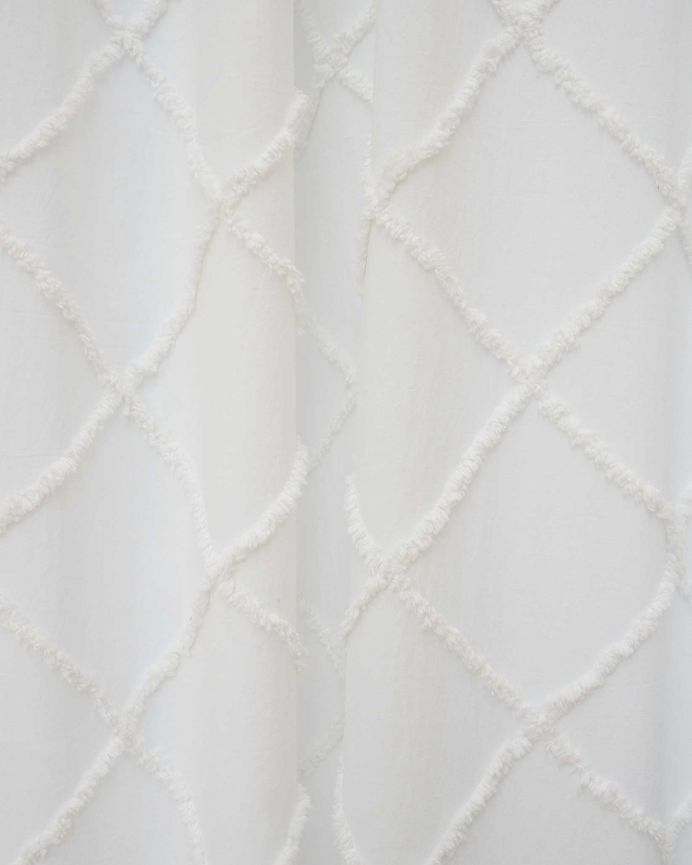 Rideau semi-translucide en coton couleur blanc 140x280 cm