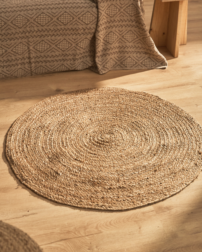 Tapis rond en jute disponible en plusieurs tailles