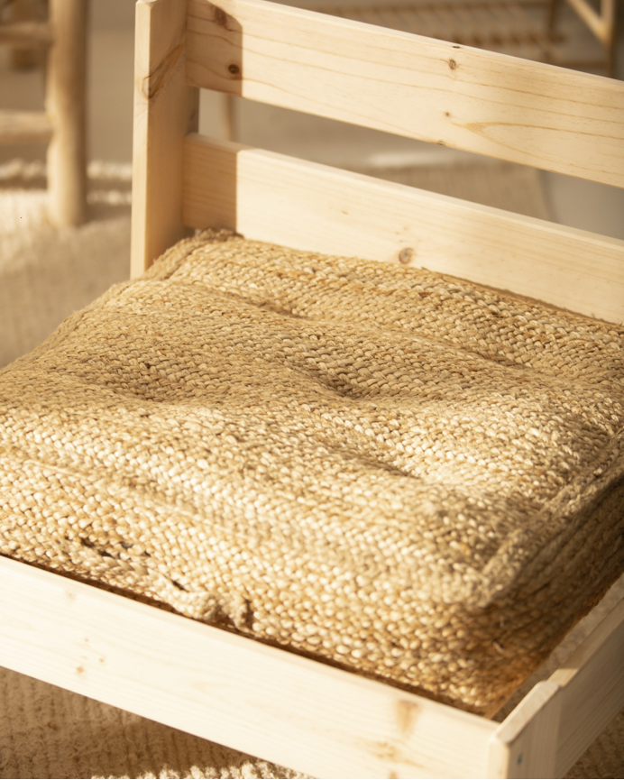 Coussin de sol en jute disponible en plusieurs tailles