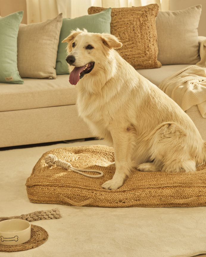 Coussin de sol en jute disponible en plusieurs tailles