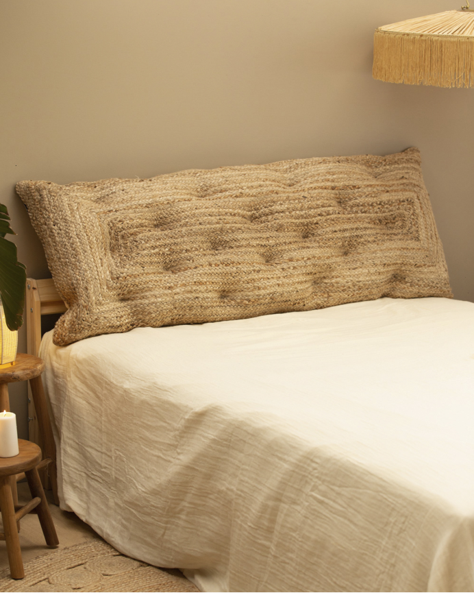 Tête de lit matelassée en jute disponible en plusieurs tailles