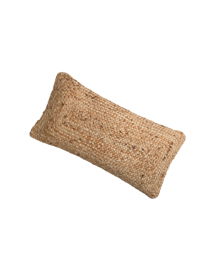 Housse de coussin en jute et coton 30x60 cm