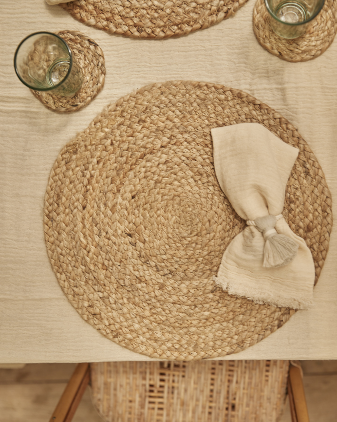Dessous de plat rond en jute 38 cm