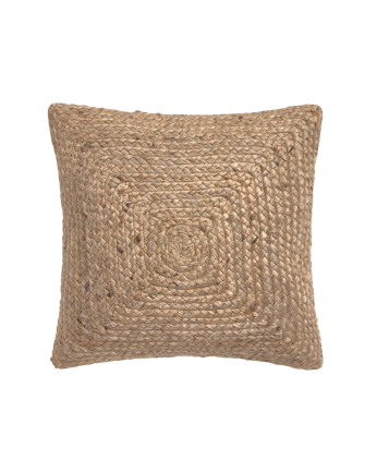 Housse de coussin en jute et coton disponible en plusieurs tailles