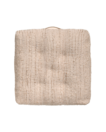 Coussin de sol en coton et jute disponible en plusieurs tailles