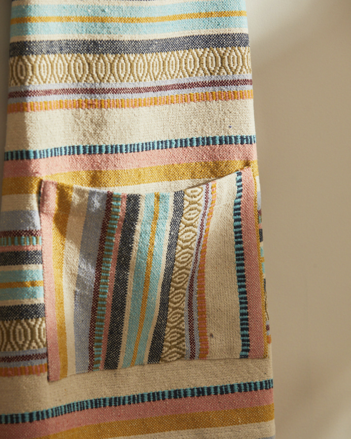 Tablier en coton jacquard multicolore 70x64 cm