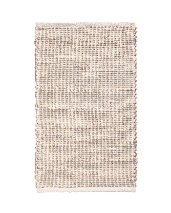Tapis en coton et jute couleur naturelle en plusieurs tailles