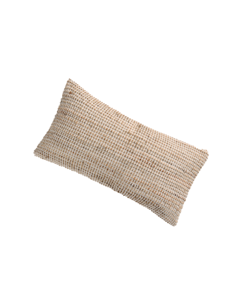 Housse de coussin en jute et coton couleur écru 30x60 cm