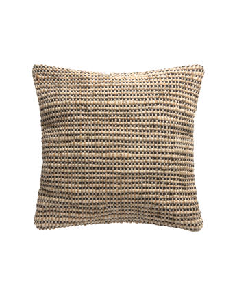 Housse de coussin en jute et coton couleur noir disponible en plusieurs tailles
