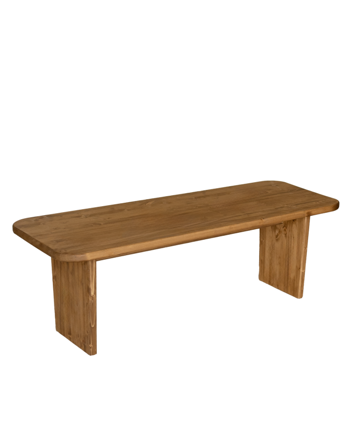 Table basse en bois massif dans le ton chêne foncé de différentes tailles