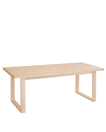Table de salle à manger en bois massif dans le ton naturel de différentes tailles