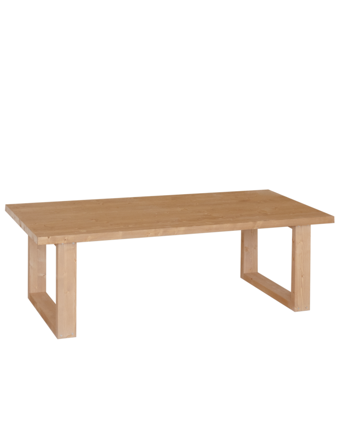 Table basse en bois massif dans le ton chêne moyen de différentes tailles
