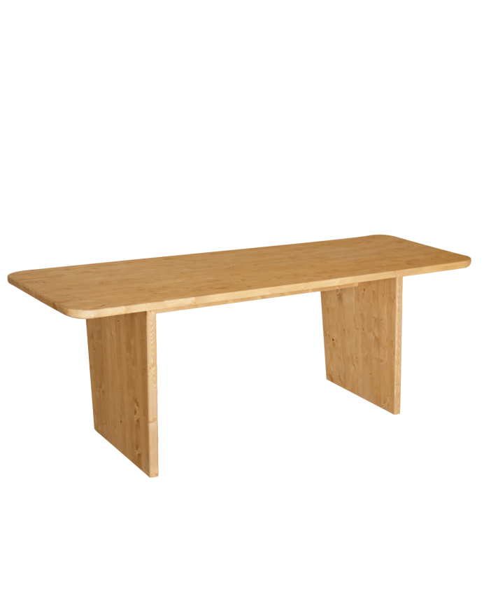 Table de salle à manger en bois massif dans le ton chêne moyen de différentes tailles