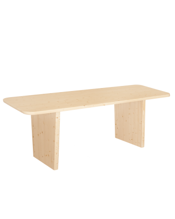 Table de salle à manger en bois massif dans le ton naturel de différentes tailles