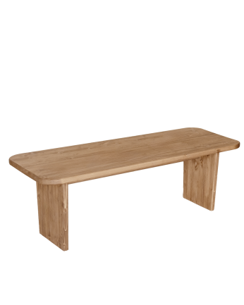 Table basse en bois massif dans le ton chêne foncé de différentes tailles