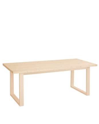 Table de salle à manger en bois massif dans le ton naturel de différentes tailles