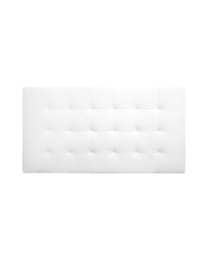 Tête de lit rembourrée en similicuir avec plis blancs en différentes tailles