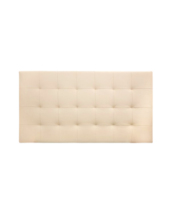 Tête de lit rembourrée en similicuir avec plis en beige en différentes tailles