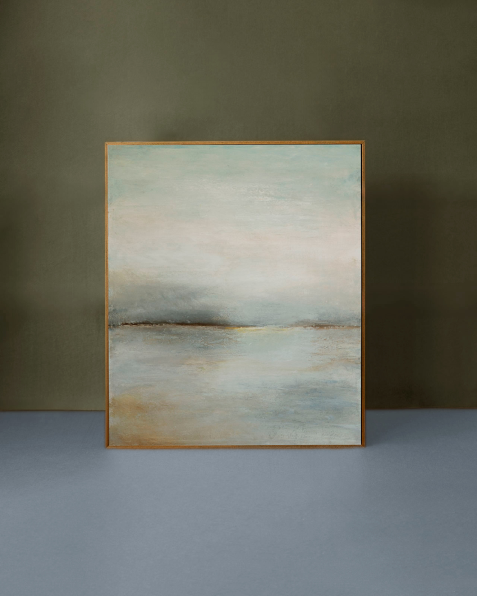 Tableau blanc décoratif sur toile de coton avec cadre en bois peint à la main à la peinture à l'huile différentes tailles