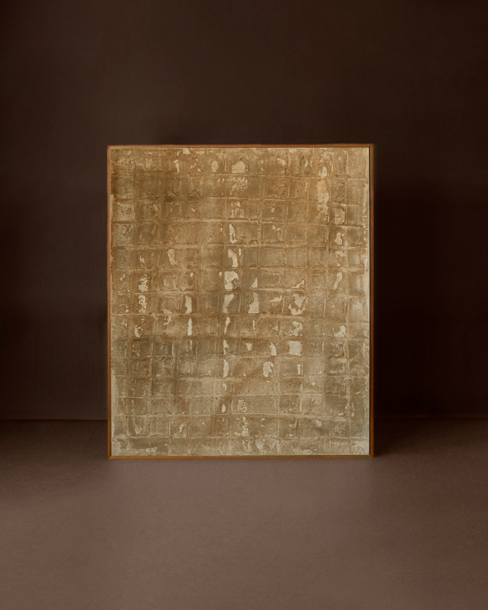 Tableau beige décoratif sur toile de coton avec cadre en bois peint à la main à la peinture à l'huile différentes tailles