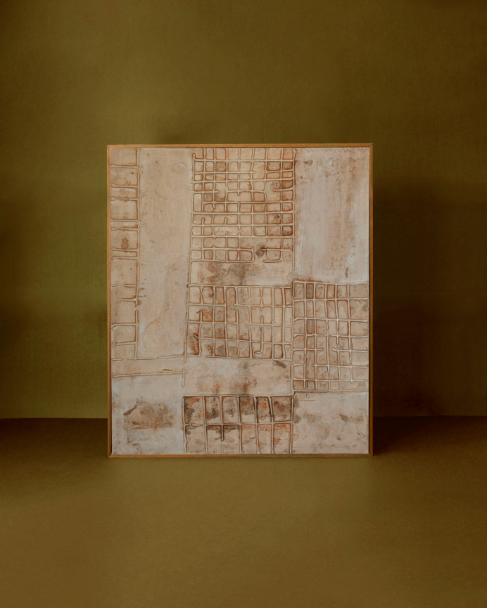 Tableau blanc décoratif sur toile de coton avec cadre en bois peint à la main à la peinture à l'huile différentes tailles
