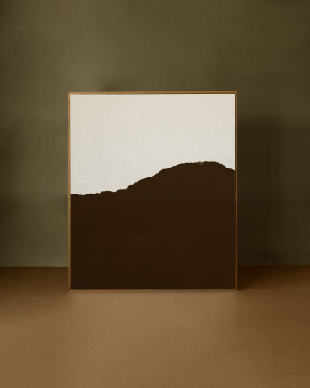 Tableau marron décoratif sur toile de coton avec cadre en bois peint à la main à la peinture à l'huile différentes tailles