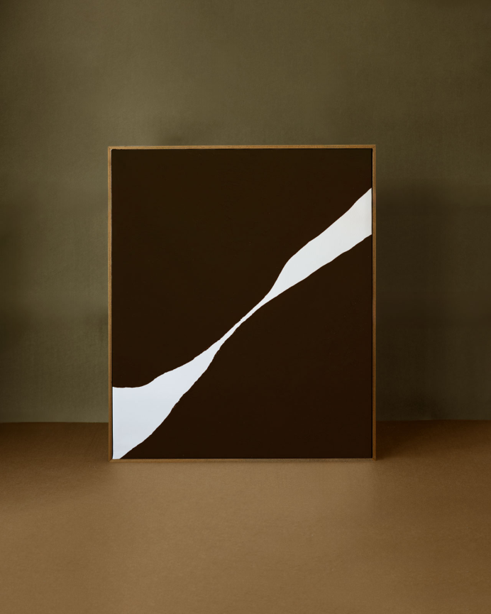 Tableau marron décoratif sur toile de coton avec cadre en bois peint à la main à la peinture à l'huile différentes tailles
