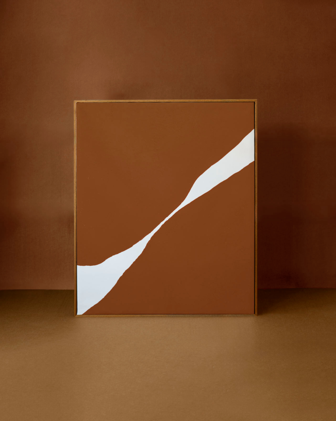 Tableau terracotta décoratif sur toile de coton avec cadre en bois peint à la main à la peinture à l'huile différentes tailles