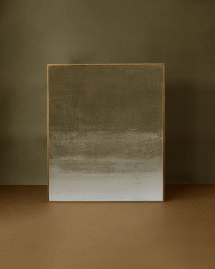 Tableau vert décoratif sur toile de coton avec cadre en bois peint à la main à la peinture à l'huile différentes tailles