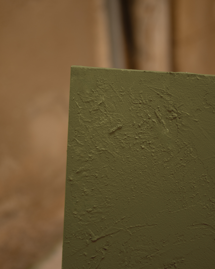 Tableau vert décoratif sur toile de coton avec cadre en bois peint à la main à la peinture à l'huile différentes tailles
