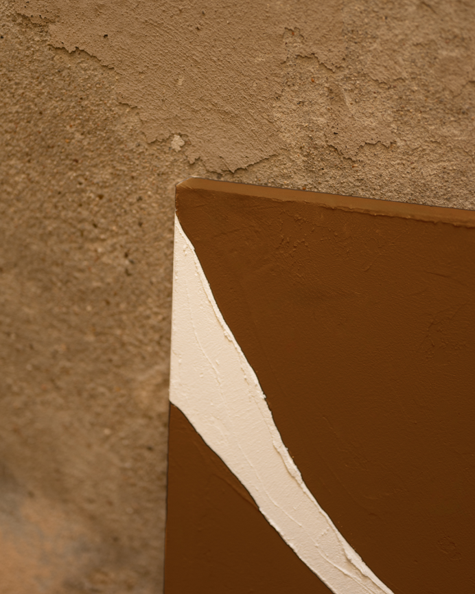 Tableau terracotta décoratif sur toile de coton avec cadre en bois peint à la main à la peinture à l'huile différentes tailles