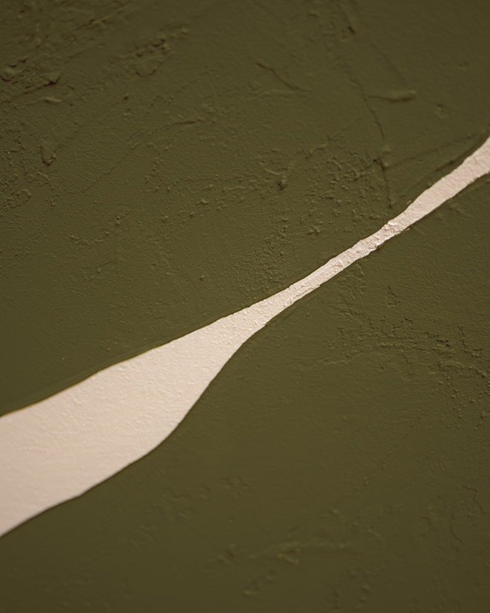 Tableau vert décoratif sur toile de coton avec cadre en bois peint à la main à la peinture à l'huile différentes tailles