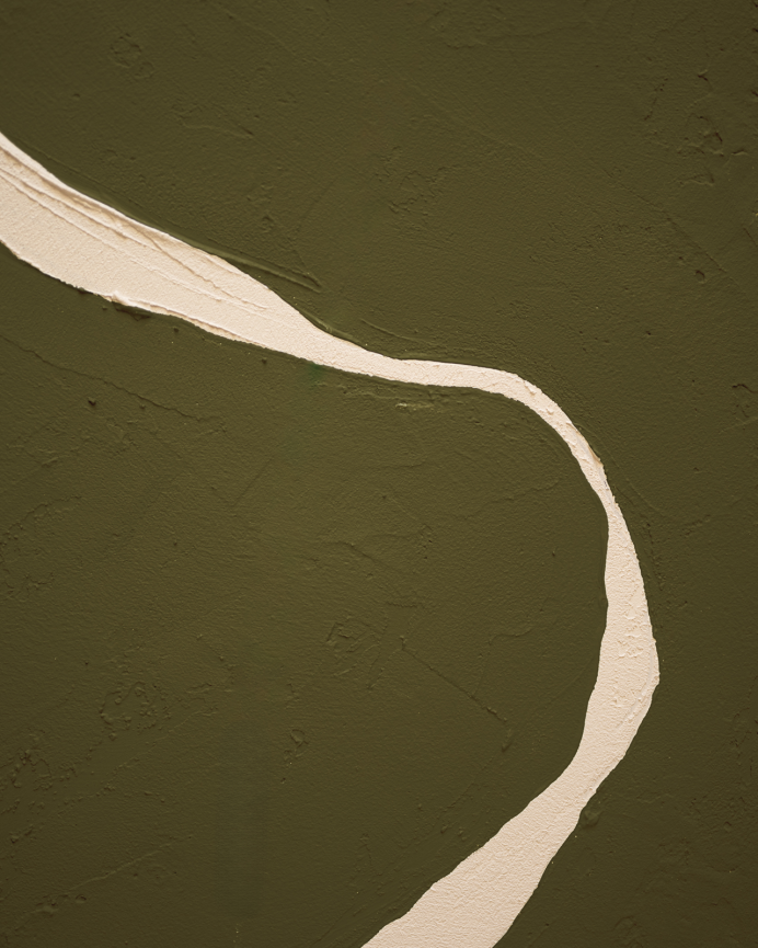 Tableau vert décoratif sur toile de coton avec cadre en bois peint à la main à la peinture à l'huile différentes tailles