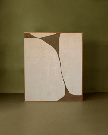Tableau vert décoratif sur toile de coton avec cadre en bois peint à la main à la peinture à l'huile différentes tailles