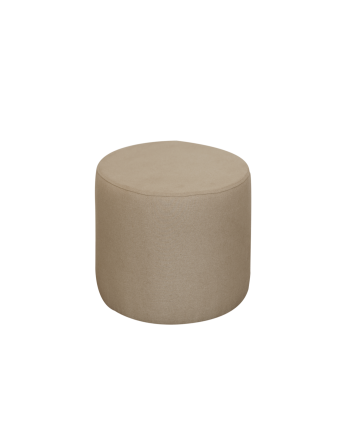 Pouf en ton taupe de 44x42cm
