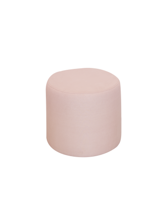 Pouf en ton rose de 44x42cm