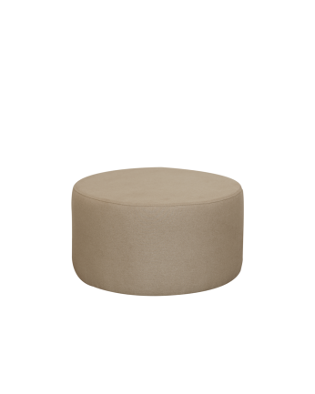 Pouf en ton taupe de 60x34cm