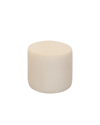 Pouf en ton naturel de 44x42cm