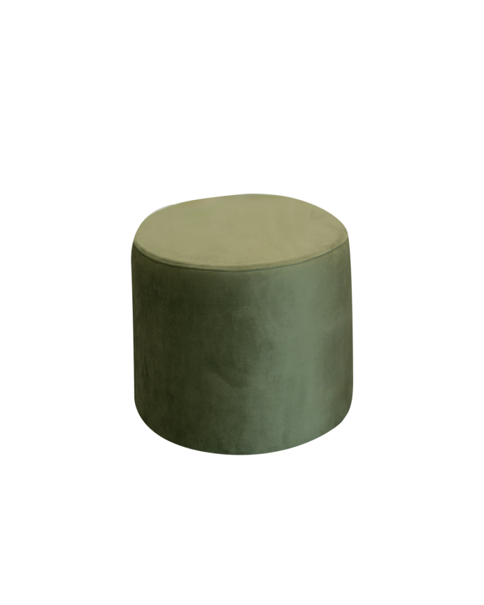 Pouf en ton vert de 44x42cm